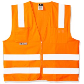 Radians SV8OSL Class 2 Solid Safety Vests, Orange, Large