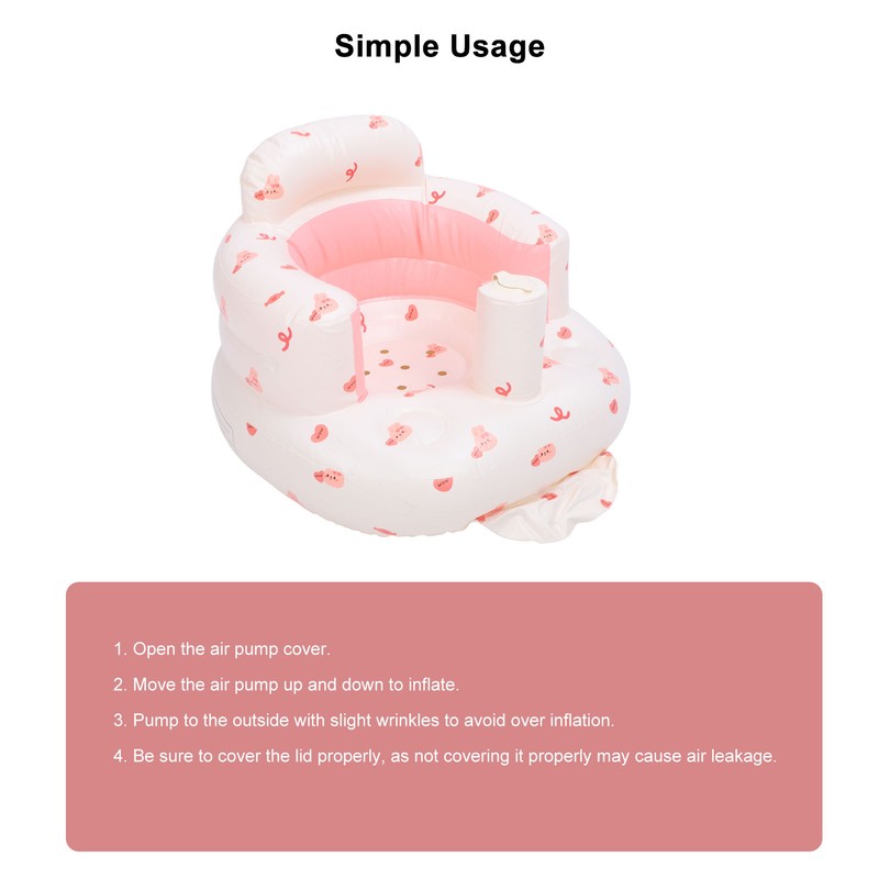 Baby Inflatable Seat with Air Pump Infant Back Support Sofa