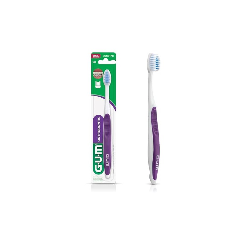 GUM - Cepillo Dental Especial de Ortodoncia con Cerdas en