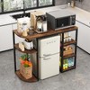 HONXIYUE Mini Fridge Stand with Storage, Bakers Rack, Mini Fridge