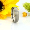 DoubleAccent 6MM Comfort Fit Titanium Wedding Band Satin Finished Classic