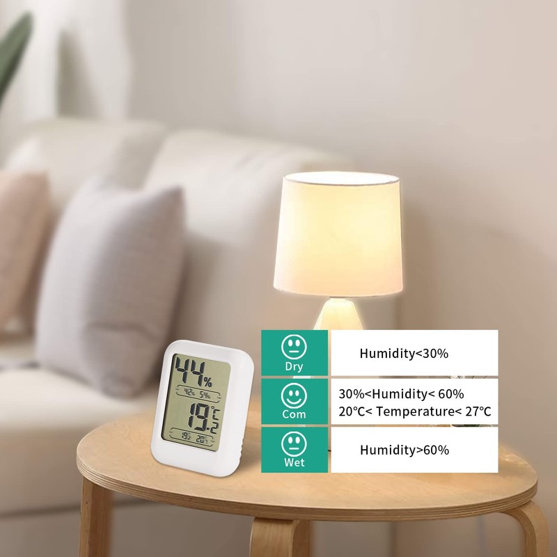 Digital Room Thermometer Indoor Thermometer Hygrometer Temperature Humidity Meter Digital