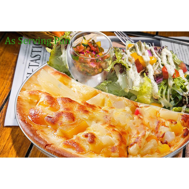 Yododo Pizza Pan, 13½ inch Stainless Steel Pizza Pan Set