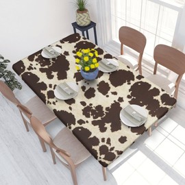 ASYG Cute Cow Print Decorative Rectangle Table Cloth Print Cow Tablecloth Kitchen Table Cover for Dining Picnic 30"x 48"