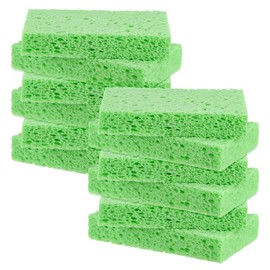 M METERXITY 12-Pack Kitchen Sponges, Condense Eco Cellulose Non-Scratch Scrub Heavy Sponge for Kitchen/Household/Bathroom, Clean Tough Messes Dish Scrubber [Green]