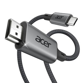 Acer Cable USB C a HDMI para oficina en casa de 6.6 pies (4K @60 Hz), cable trenzado tipo C a HDMI 2.0 de alta velocidad, Thunderbolt 4/3 compatible c