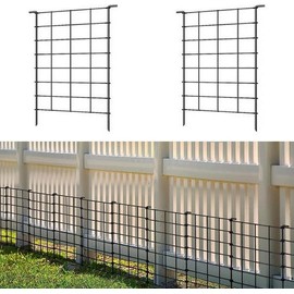 10 Pack Decorative Garden Fence, 10ft Animal Barrier Border, Rustproof Metal Wire Section Edging Fencing Panel for Outdoor Patio - Packs: 10