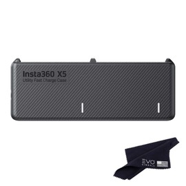 Insta360 X5 Utility Fast Charge Case, Fast Charger, Charges Two Batteries in The case and one in The Camera—All at Once