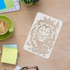 FINGERINSPIRE Lion Head Stencil Template, 11.7x8.3 inch African Big Cat