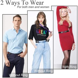 No Buckle Stretch Belts for Men and Women, Invisible No Show Adjustable Belts for Jeans Pants