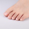 evpct Glitter Press on Fake Toenails Short, Spring Summer Glossy