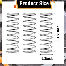 6 Pieces SP 9706 Mechanical Compression Spring Stainless Steel Extension Spring, 1/2-inch by 1-1/2-inch