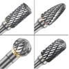 Buyohlic Set of 8 pcs Tungsten Carbide Burr Set 1/4"