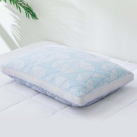 Caelorin Shredded Memory Foam Cooling Soft Bamboo Viscose Pillow King Size, Adjustable Hypoallergenic Hotel Quality Pillow for Back, Stomach or Side Sleeper, Oeko-TEX Certified