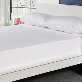 Luxury fitted breathable waterproof brushed cotton mattress protector, Single bed size.