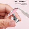 HUATEEN Nail Stuff,2 Pack Silver Magnetic Nail Stand Display with