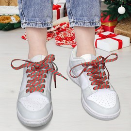 Qayacir Christmas Shoe Laces for Sneakers,Shoelaces Stocking Stuffers for Adults Men Him Women Teens,Christmas Decorations
