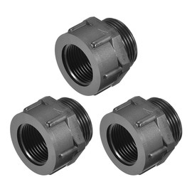 sourcing map Threaded Reducing Bushings Nylon Connector Adaptor M25 Male Thread to M20 Female Thread Black, 3 Pcs