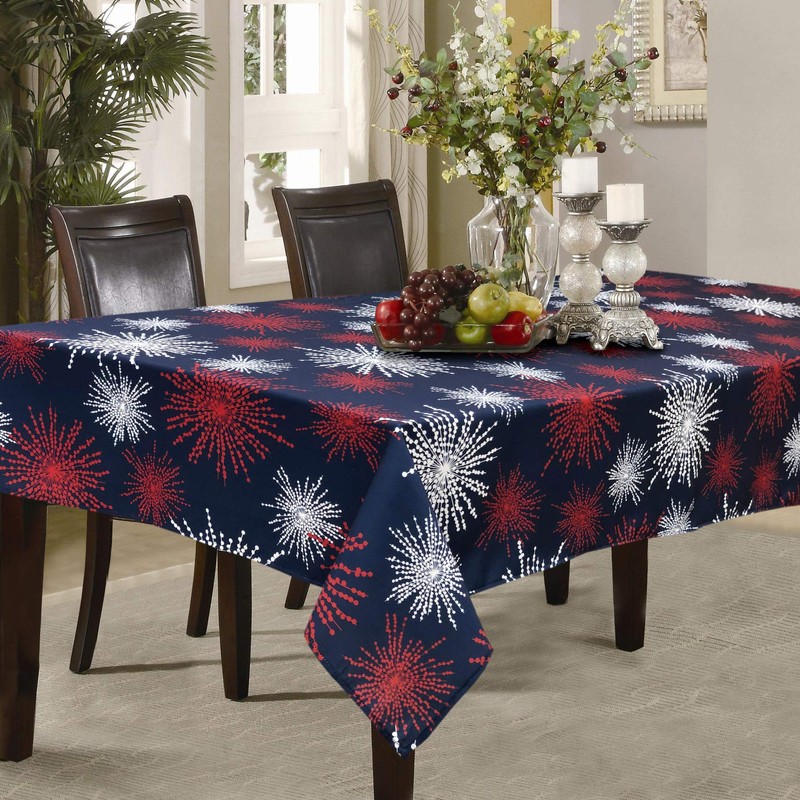 CAIT CHAPMAN HOME COLLECTION Red White Blue Celebration Fireworks Easy-Care