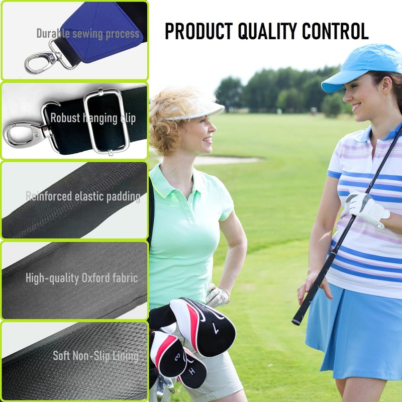DONZWIYES Golf Bag Shoulder Strap Upgraded Single Padded Adjustable Straps