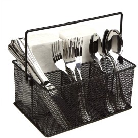 MR Organizador Canasta Cubiertos 4 Compartimientos Restaurante