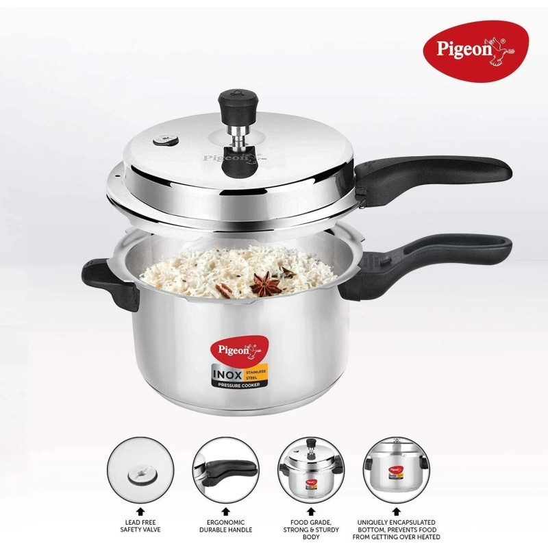 Pigeon Pressure Cooker - 5 Quart - Inox Stainless Steel