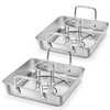 P&P CHEF Beer Can Chicken Holder with Roasting Pan Set,
