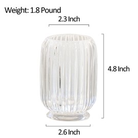 Lejesth Crystal Makeup Brush holder Organizer, Vintage Make Up Brush Cup Pen Pencil Holder striped vase, Comb Brushes Pen Pencil Storage Box Container (Clear)