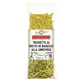 Tiberino's Real Italian Meals Trofiette Pasta with Basil Pesto - 100% Natural Ingredients, No Additives, No Preservatives, & GMO-Free - 1 Pan Cooking - NoStraining Needed, Imported from Italy - 7 oz