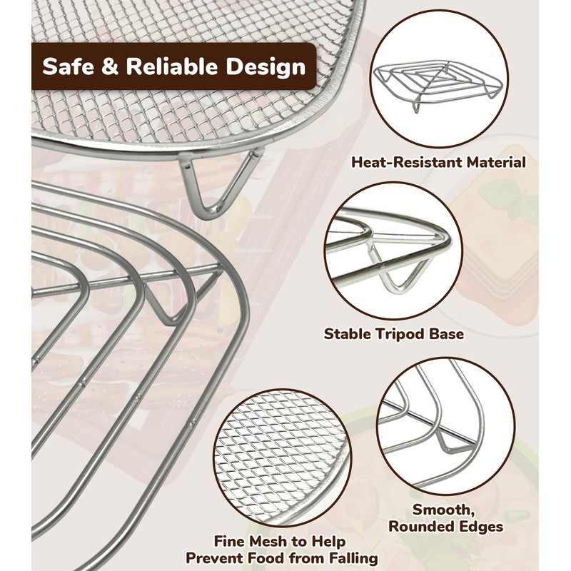 3 Pcs Crisper Tray and Rack Set Compatible with Ninja
