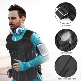 3/15/35kg Weight Training Suit Empty BagFitness Running Vest Adjustable WeightJacket Workout Equipment for Workout Jogging - Color: 1-20kg