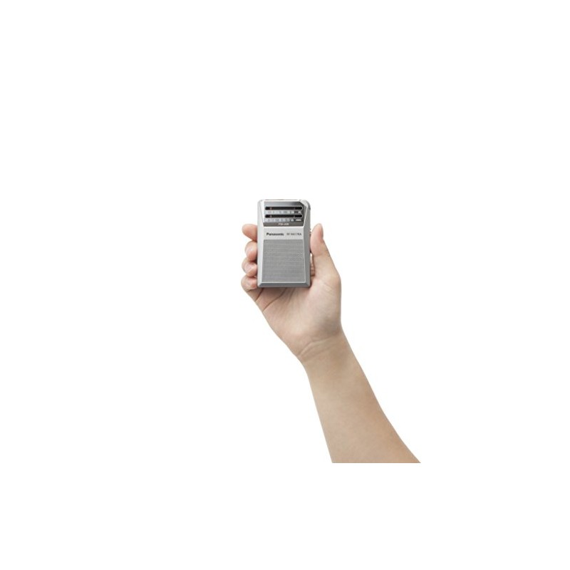 Panasonic RF-NA17RA-S FM/AM 2-Band Commuter Radio, Silver