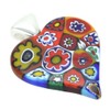 GlassOfVenice Murano Glass Color Splash Millefiori Heart Pendant