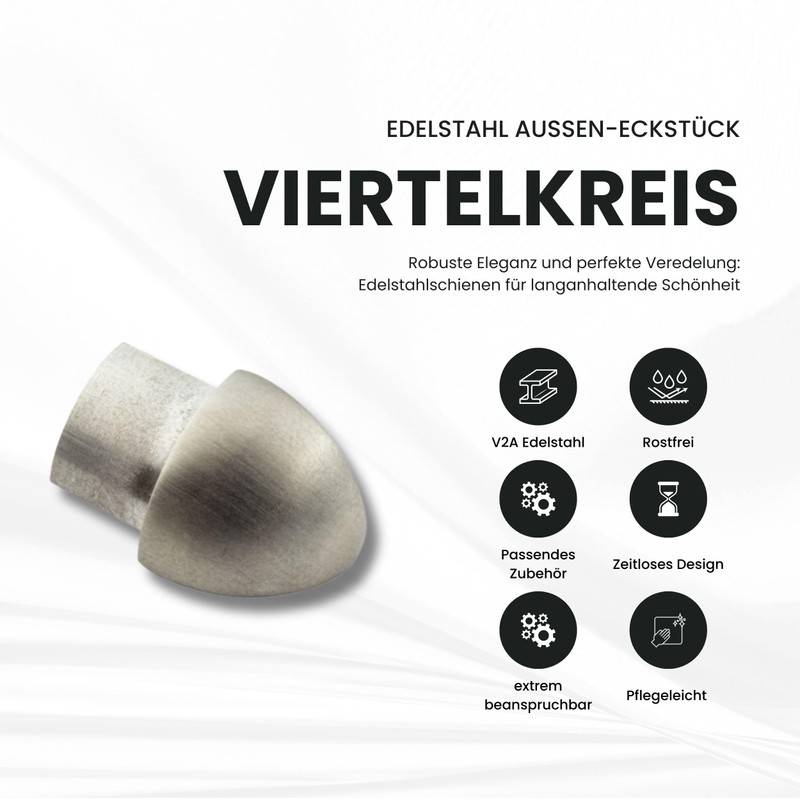 Quarter Circle Stainless Steel Tile Profile Tile Rail Stainless Steel