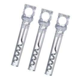 GLOKUUCA 3 Pack Portable Wine Bottle Opener - Stainless Steel & Plastic, Detachable, Travel Size - 4.2-inch White