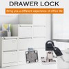 GZGXKJ 2 Set White Cabinet Drawer Lock,Drawer Lock Letter Box