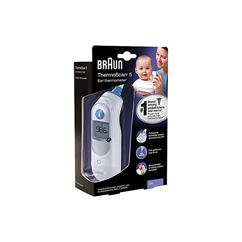 Braun IRT6500 - Termómetro para 5 oídos