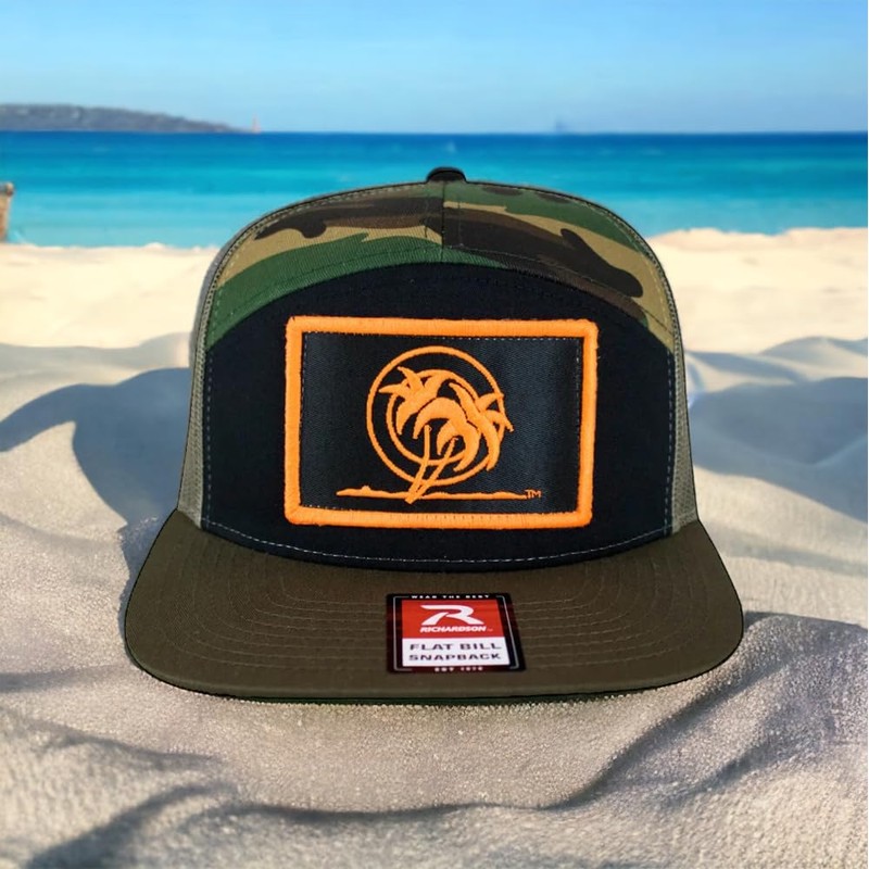 NICERIDE Snapback Palm Patch 7 Panel Trucker Hat