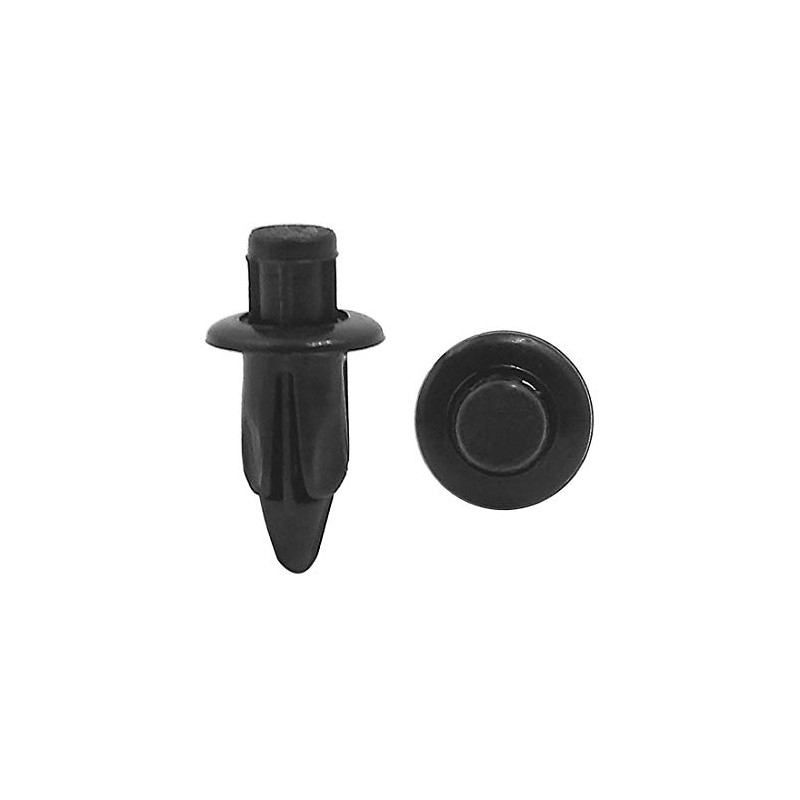 uxcell 50 Pcs Black 6mm Hole Plastic Rivets Fastener Push