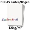 50 Sheets DIN A5 Paper – Bright White – 120