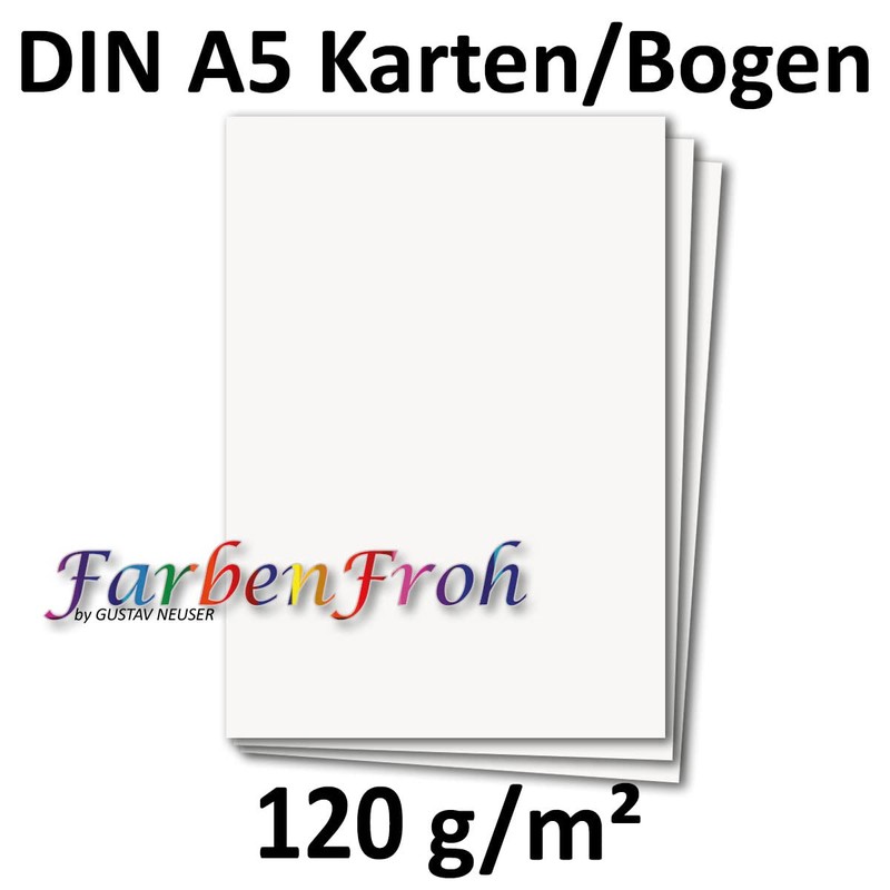 50 Sheets DIN A5 Paper – Bright White – 120