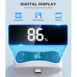 DXKK Head Strap for Meta Quest 3/3S/2, VR Headset Strap with Digital Battery and Charger Dock - Balanced & Extended 4H, Flip-Up Design, Adjustable Double Dials, Enhanced Comfort