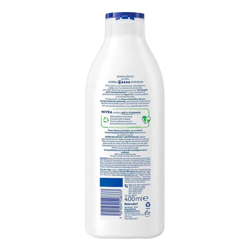 Nivea Body Protección Solar Fps 15 400ml