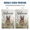 Spring Summer Garden Flag Floral German Shepherd Yard Flag Flower