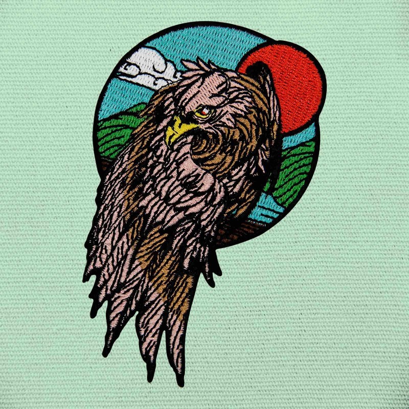 Zegin Eagle Under The Red Sun Patch Embroidered Applique Badge