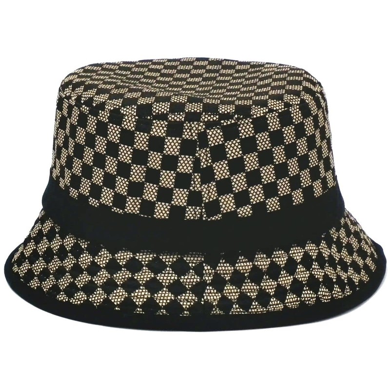 Happy Hat, Plaid Pork Pie Hat, 23.6 inches (60 cm),