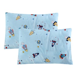 Vegena Cushion Cover 40 x 60 cm, Pack of 2 Children's Cotton Pillowcases, Cushion Covers for Prams, Soft Breathable Baby Pillowcase with Envelope Closure for Boys Girls Bed Linen