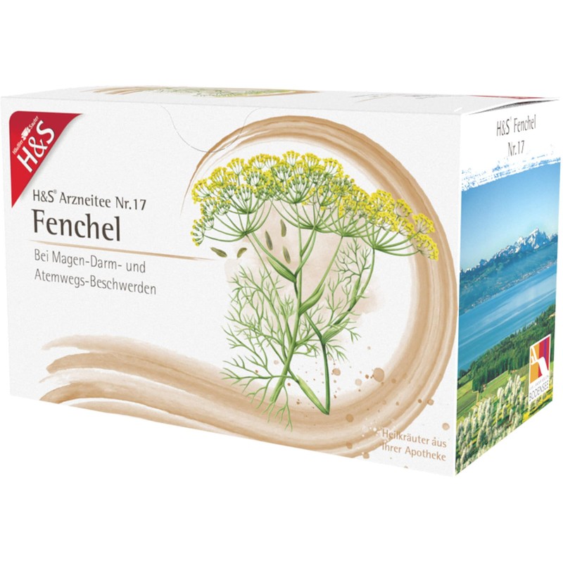 H&S Fennel Tea Unmixed Filter Bags 20 x 2.2 g