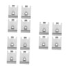 TEHAUX 12 pcs Adjustable Stainless Steel Refrigerator Shelf Clips Durable