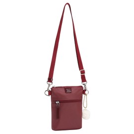 Kanana Project Collection No. 68341 Shoulder Bag, Lightweight, Clean, Easy to Use, red (burgundy)